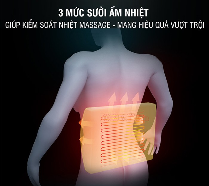 Đệm massage lưng rung nóng hồng ngoại YIJIA YJ-M4