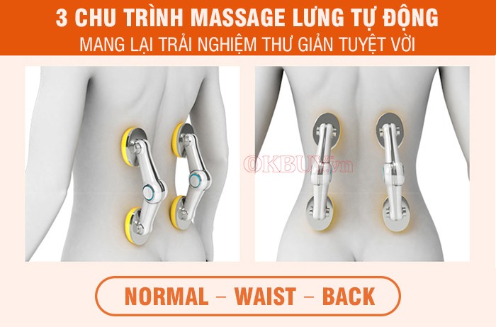Ghế massage toàn thân chu trình massage lưng tự động Nikio NK-181