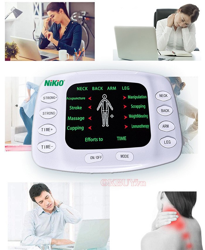 Máy massage xung điện tính năng hẹn giờ Nikio NK-100