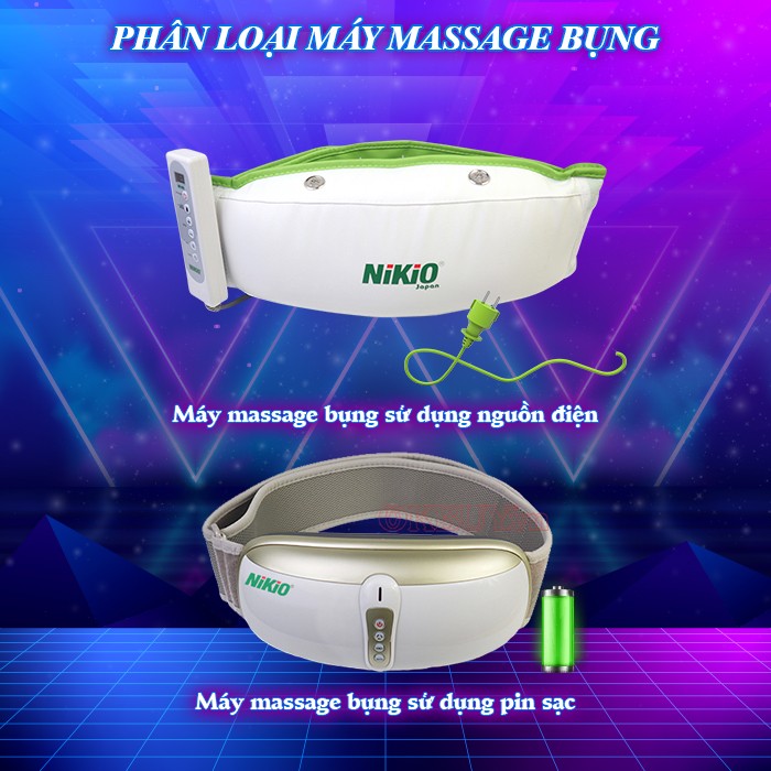 Máy massage bụng sử dụng nguồn điện hoặc pin sạc