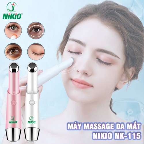 Bút massage mắt, môi nhiệt nóng Nikio NK-115 - Giảm nếp nhăn và thâm quầng mắt, mỏi mắt hiệu quả
