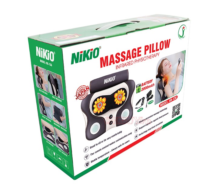 Gối massage Nikio NK-136AC
