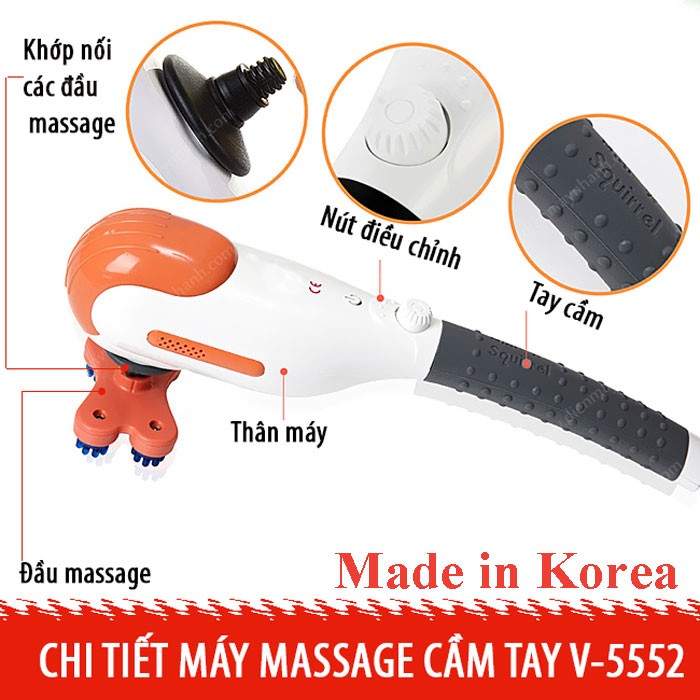 máy massage toàn thân mini Squirrel V-555