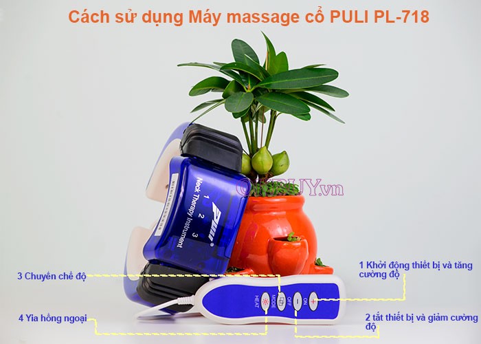 Máy massage cổ PULI PL-718 có remote