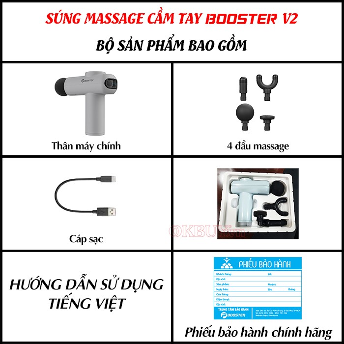 Súng massage cầm tay giãn cơ Booster MINI V2