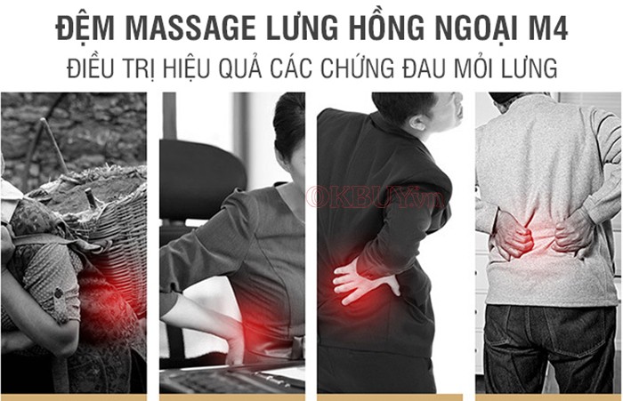 Đệm massage lưng hồng ngoại cao cấp YIJIA YJ-M4