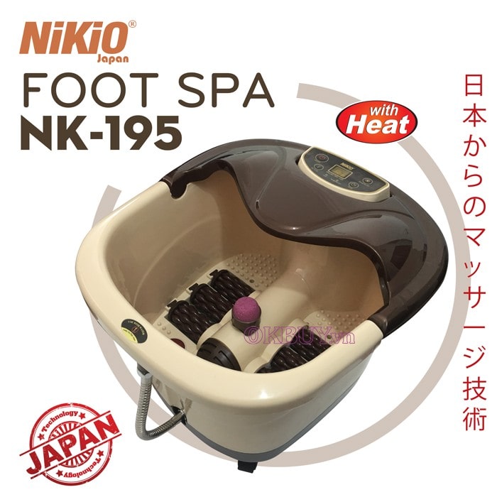 Bồn (chậu) ngâm massage chân Nhật Bản Nikio NK-195