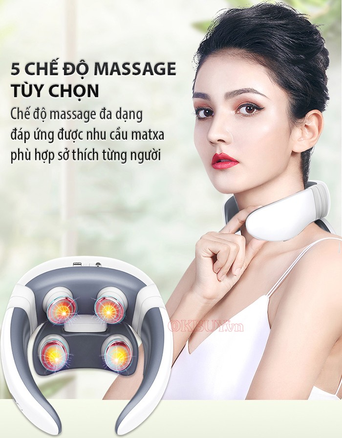 Máy massage cổ vai gáy chế độ massage đa dạng Nikio NK-130