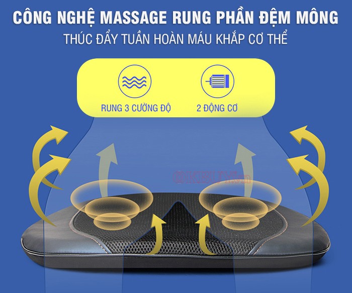 Ghế massage toàn thân massage mông bằng côn nghệ rung Nikio NK-180