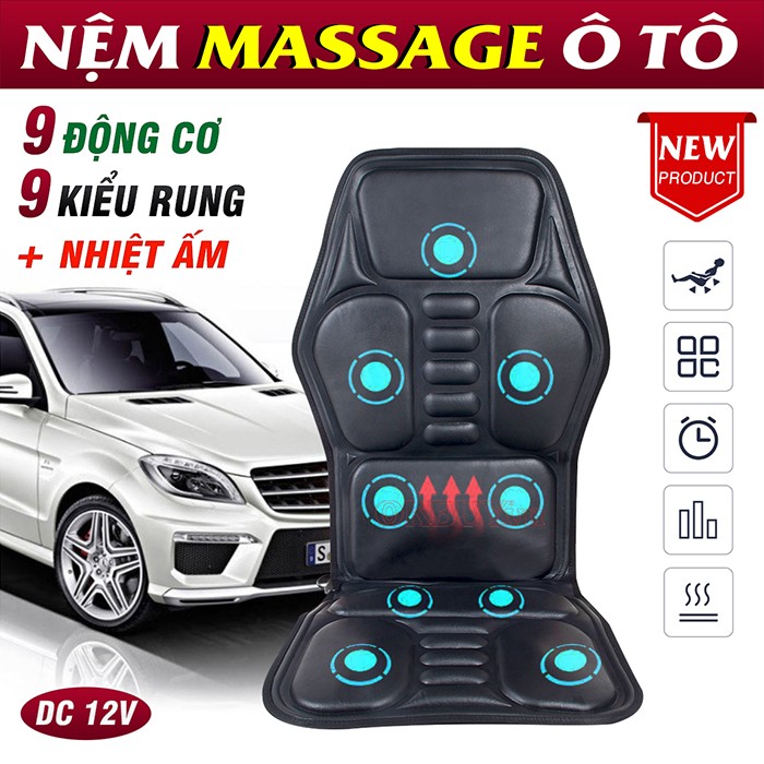 Ghế đệm massage ô tô nhiệt sưởi YIJIA YJ-308