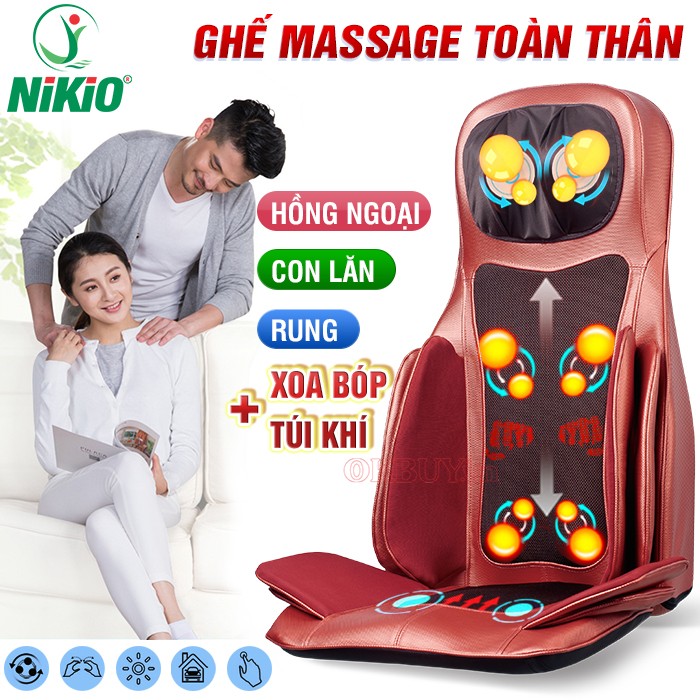 Ghế đệm massage ô tô Nikio NK-181