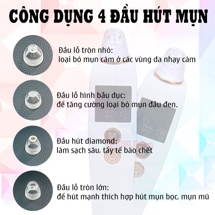 Máy hút mụn thế hệ mới 4 đầu không dây