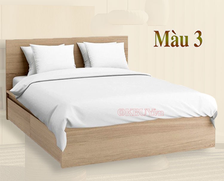 Giường ngủ gỗ công nghiệp MDF có 2 ngăn kéo lớn 1m8x2m