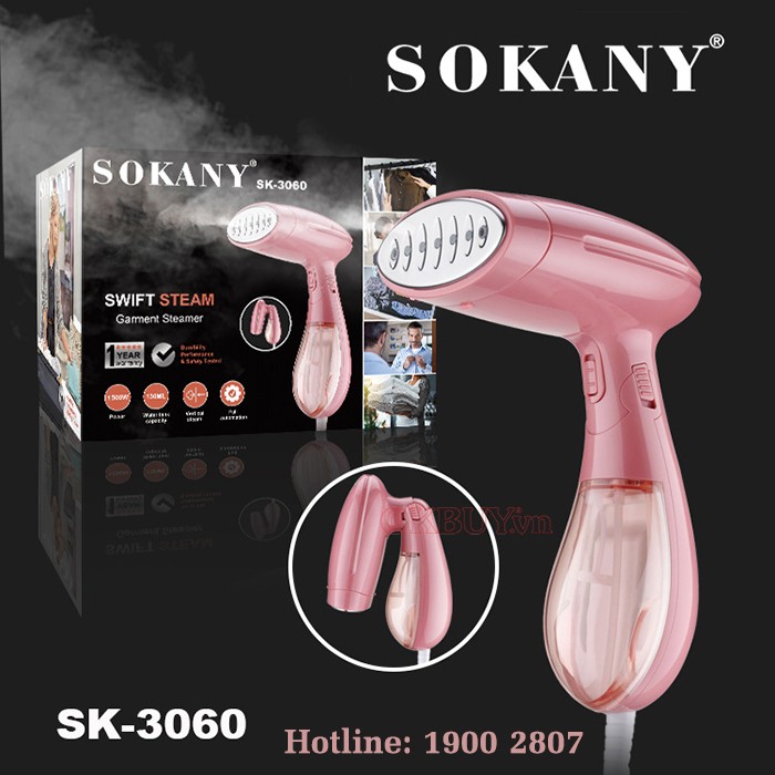 Bàn ủi hơi nước xếp gọn du lịch Sokany SK-3060