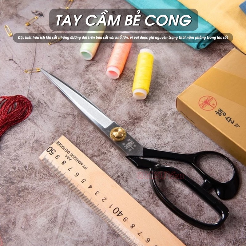 Kéo cắt vải Dragonfly A-240m tay cầm bẻ cong