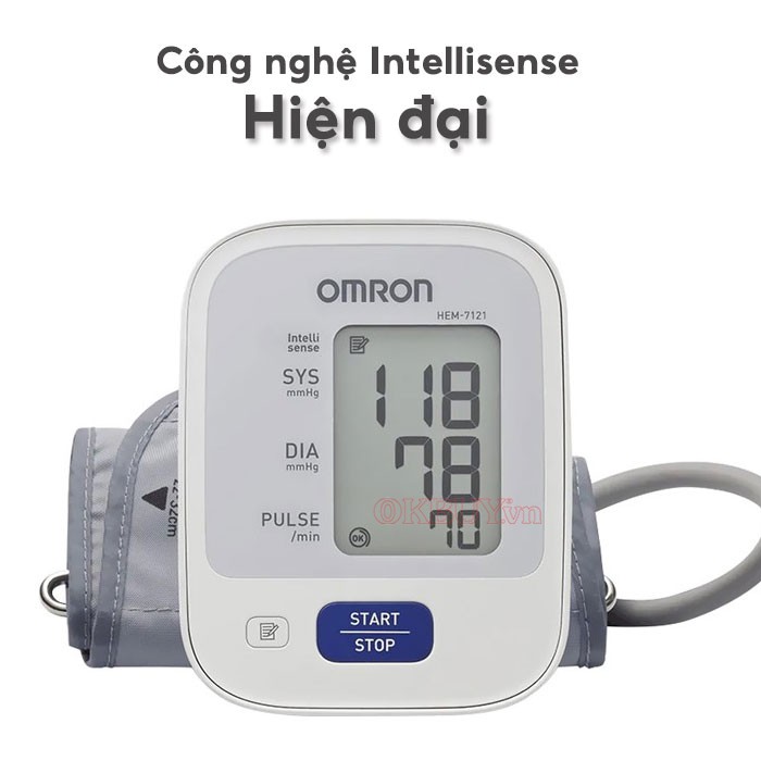 Máy đo huyết áp bắp tay tư động OMRON HEM-7121 công nghệ Intellisense hiện đại