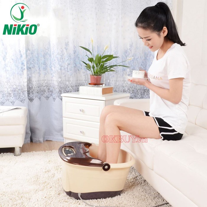 Bồn ngâm massage chân Nikio-NK-192 giúp lưu thông máu cải thiện giấc ngủ 