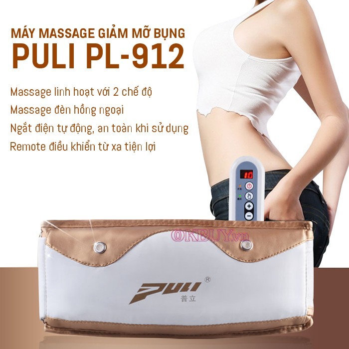 Máy massage bụng Puli PL-912 giúp đánh tan và đào thải mỡ nhanh
