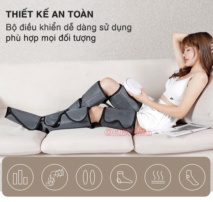 Máy massage chân ST-501B xoa bóp giúp chân giảm giãn tĩnh mạch