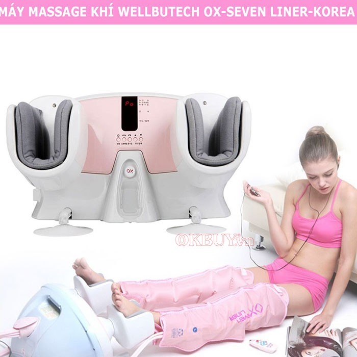 Máy massage chân WELLBUTECH-OX-Seven-Liner-Korea giúp cải thiện tình trạng đau nhức bắp chân hiệu quả