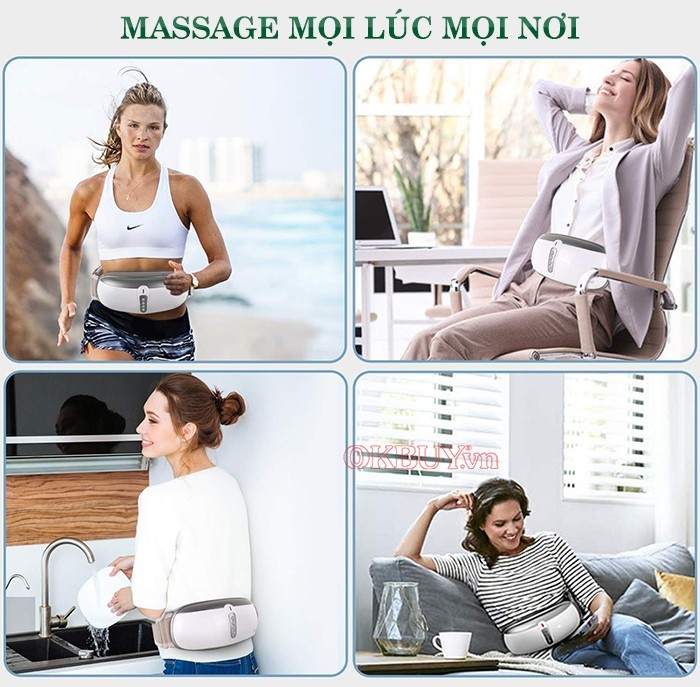 Máy massage bụng giúp massage, xoa bóp vùng bị đau bụng kinh