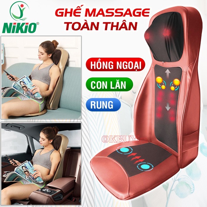 Ghế massage toàn thân Nikio NK-180 giúp điều trị chứng đau nhức lưng cổ vai gáy hiệu quả