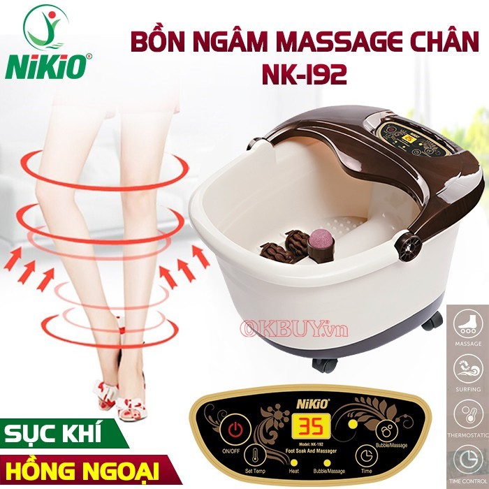 Cách ngủ ngon bằng cách sử dụng bồn ngâm chân nikio nk-192 