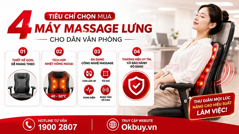 4 tiêu chí chọn mua máy massage lưng