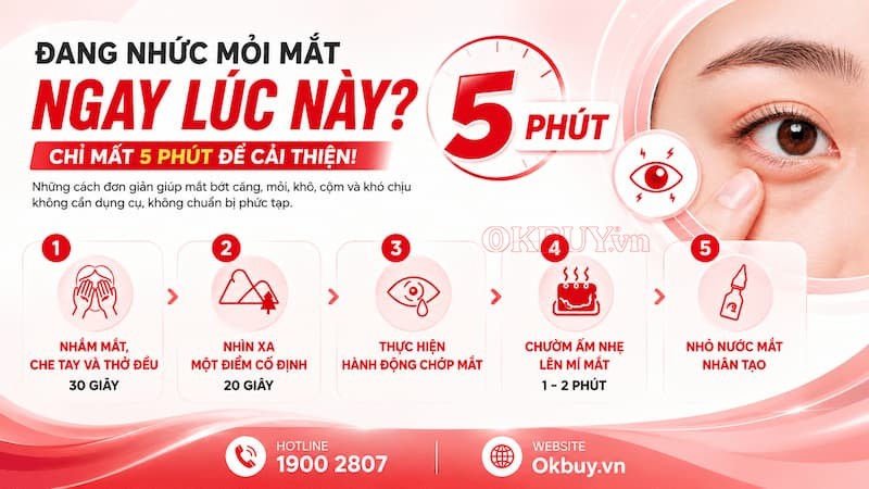 Cải thiện nhức mỏi mắt tức thì chỉ với vài động tác đơn giản 