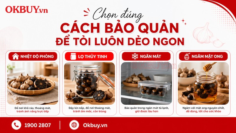 Bảo quản tỏi đen đúng cách giúp giữ hương vị, độ dẻo và kéo dài thời gian sử dụng