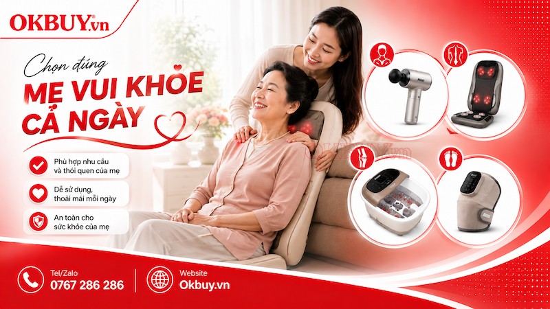 Hãy chọn máy massage phù hợp với nhu cầu của mẹ