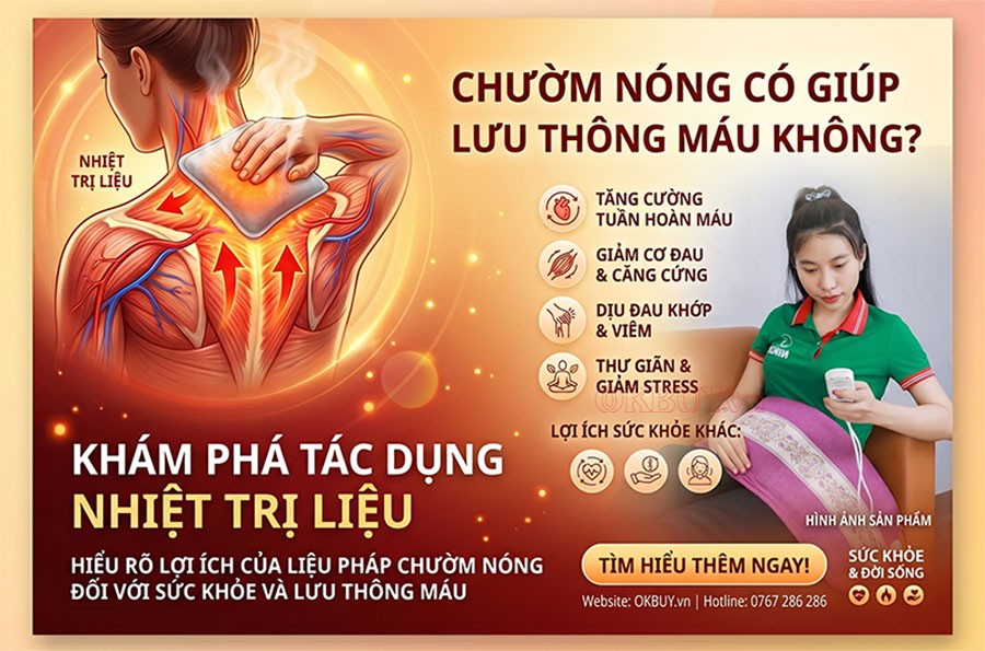 công dụng của túi chườm nóng và công dụng của nhiệt trị liệu