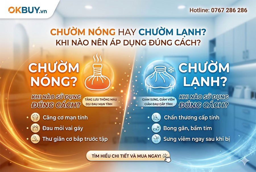 Khi nào chườm nóng và khi nào nên chườm lạnh