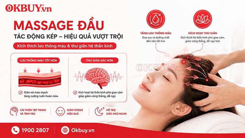Tác dụng của massage đầu