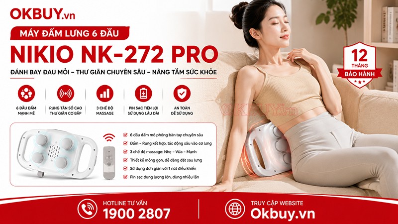  Máy đấm lưng 6 đầu Nikio NK-272 pro