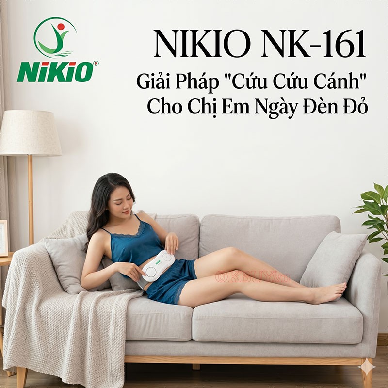 Đai massage bụng kinh Nikio NK-161 đỉnh cao công nghệ giảm đau bụng kinh