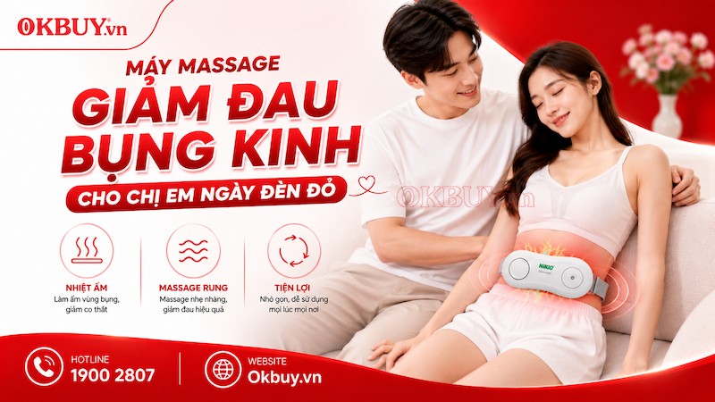 Máy massage giảm đau bụng kinh cho chị em ngày đèn đỏ
