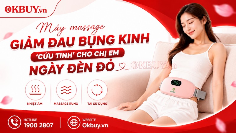Máy massage giảm đau bụng kinh giúp chị em thư giãn trong ngày đèn đỏ