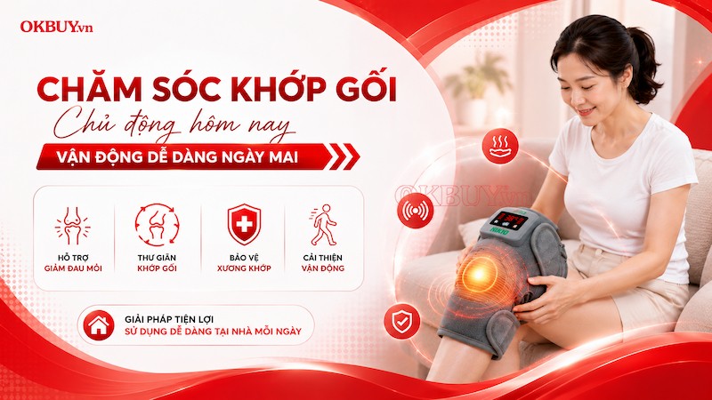 Máy mát xa khớp gối hỗ trợ thư giãn và chăm sóc khớp