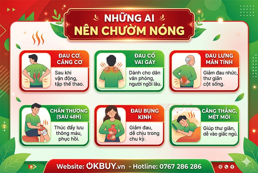 những ai nên chườm nóng