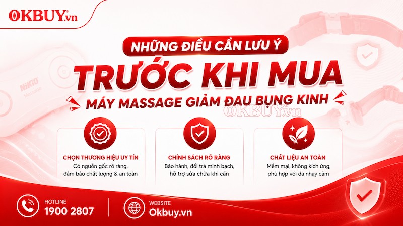 Những điều cần lưu ý trước khi mua máy massage giảm đau bụng kinh