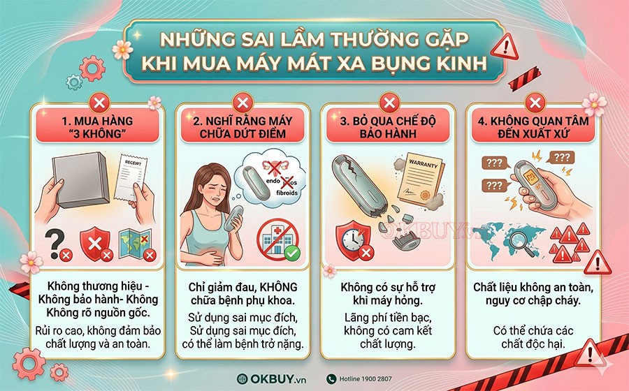 Những sai lầm khi chọn mua máy massage bụng kinh