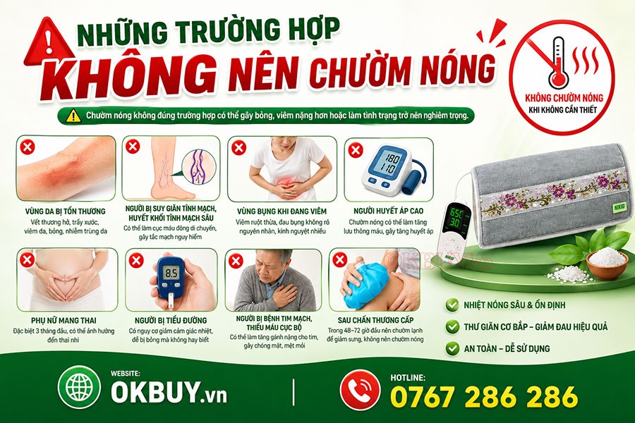 những ai không nên chườm nóng