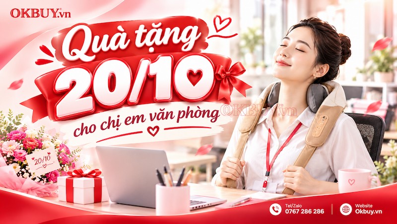 Gợi ý quà tặng 20/10 thiết thực cho chị em văn phòng giúp chăm sóc sức khỏe và thư giãn