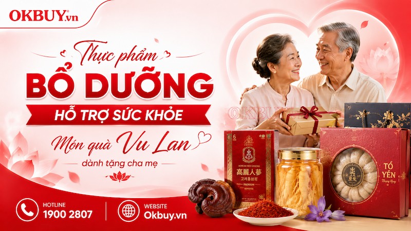 Thực phẩm bổ dưỡng là lựa chọn quà Vu Lan thiết thực dành tặng cha mẹ.