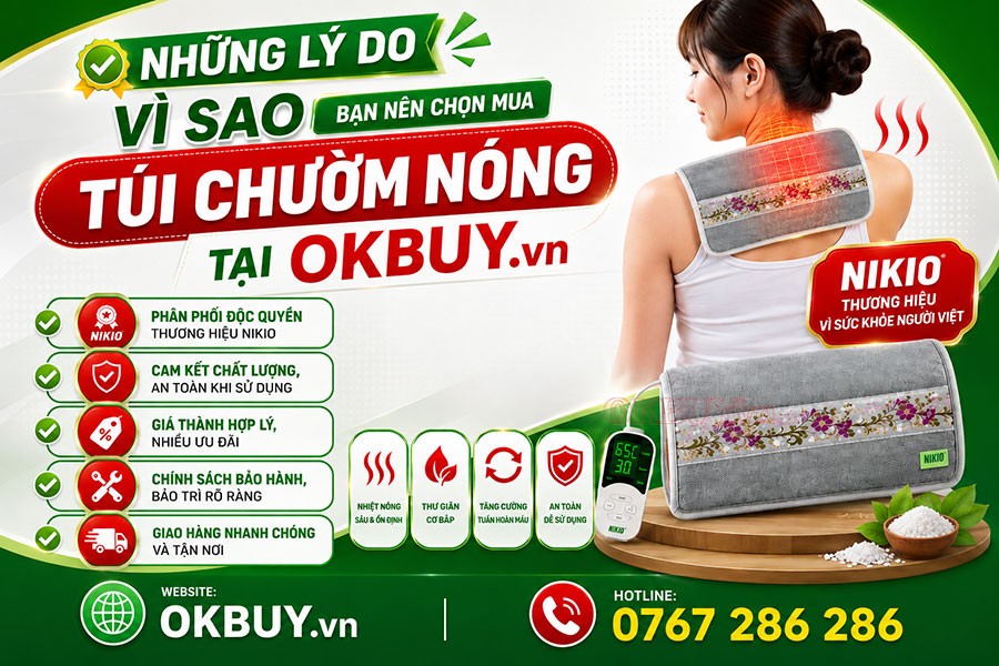 vì sao nên mua túi chườm nóng tại OKBUY