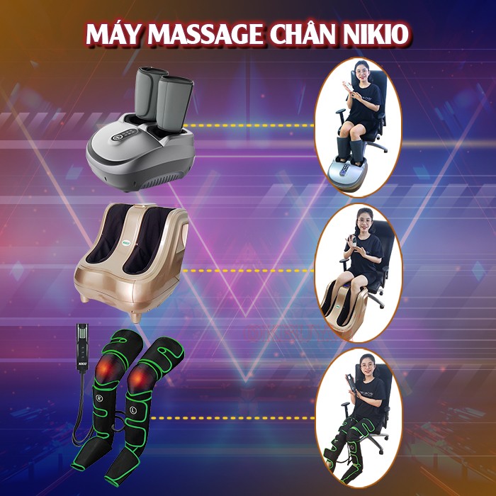 Máy massage chân sử dụng tốt và thương hiệu uy tín Nikio