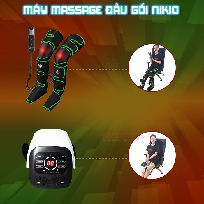 Máy massage đầu gối thương hiệu tốt Nikio