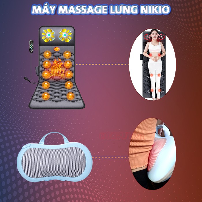 Máy massage lưng thương hiệu tốt uy tín Nikio 