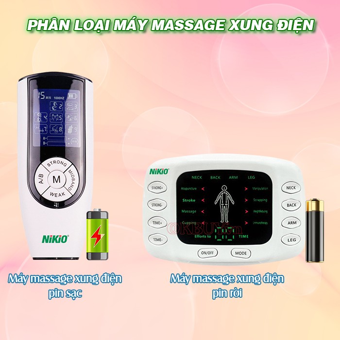 Phân loại máy massage xung điện theo nguồn diện sử dụng